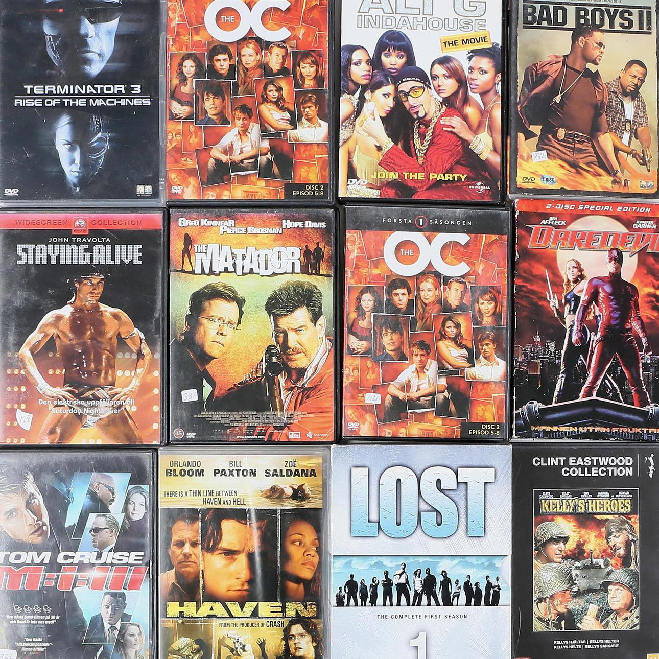 DVDFILMER, över 100 filmer, 80-90-2000-talet.