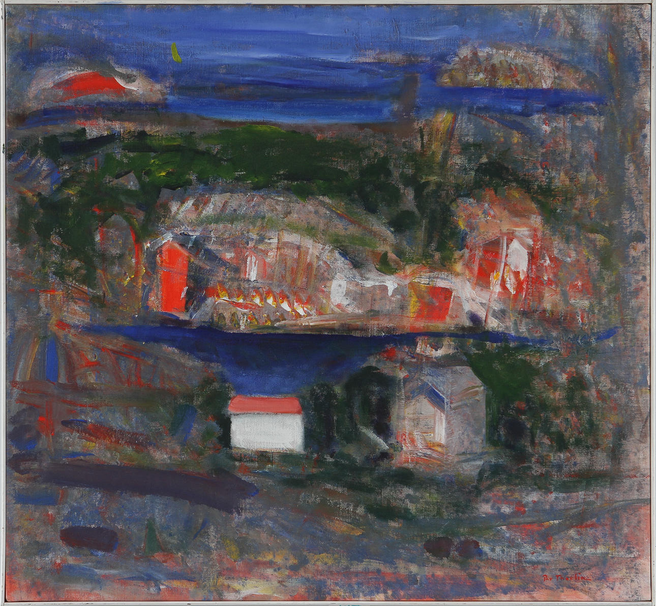 PER THORLIN. Olja på duk, signerad.