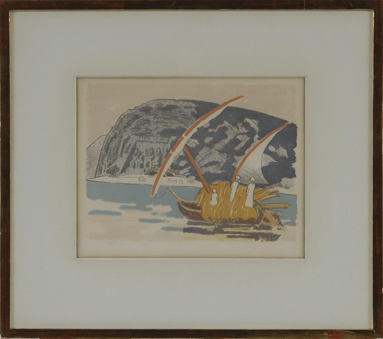 HILDING LINNQVIST. Färglitografi, signerad och numrerad 98/125.