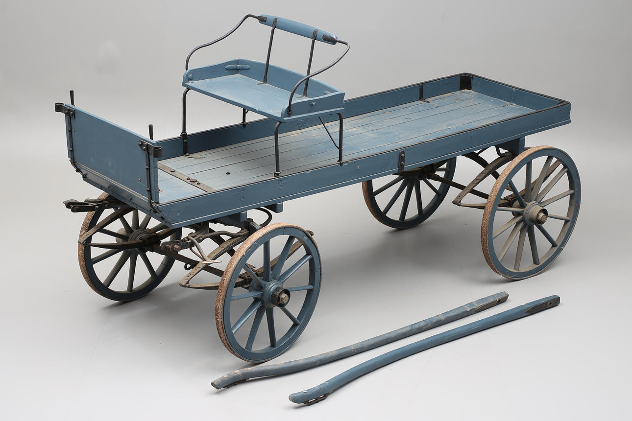 MJÖLKVAGN/FLAKVAGN, omkring 1900.