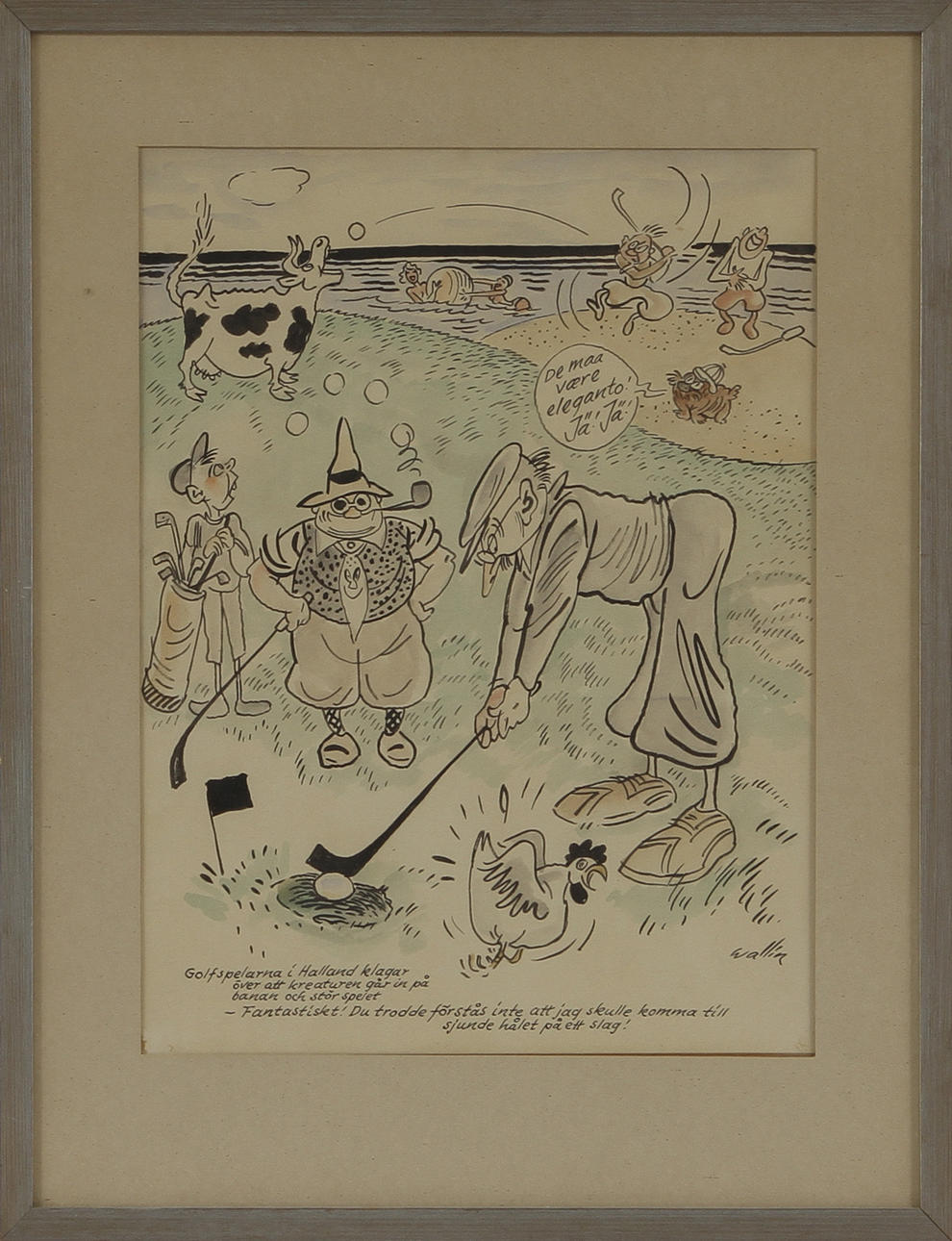 GUNNAR WALLIN. TUSCH, signerad.