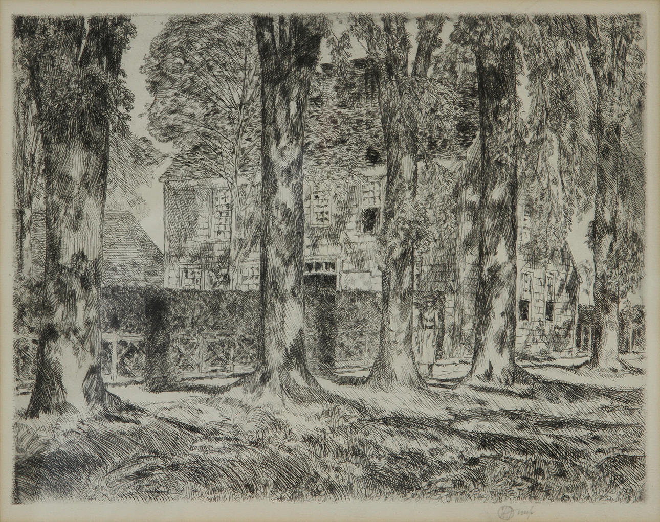 CHILDE HASSAM. Etsning. Signerad.