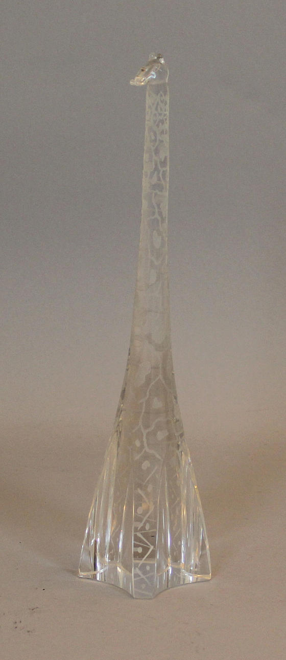 VICKE LINDSTRAND. Glasskulptur. Giraff. Märkt Kosta 95729. Signerad Lindstrand.