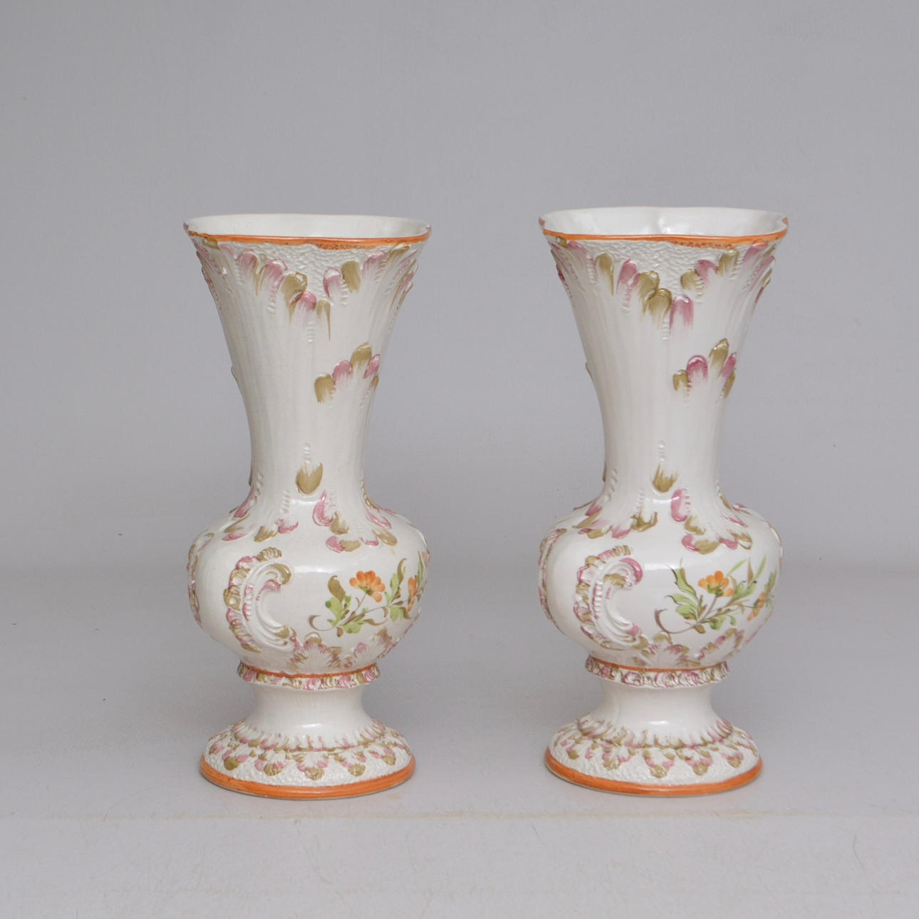 JARRON DE SUELO, "Bassano", Italia, 2 piezas.