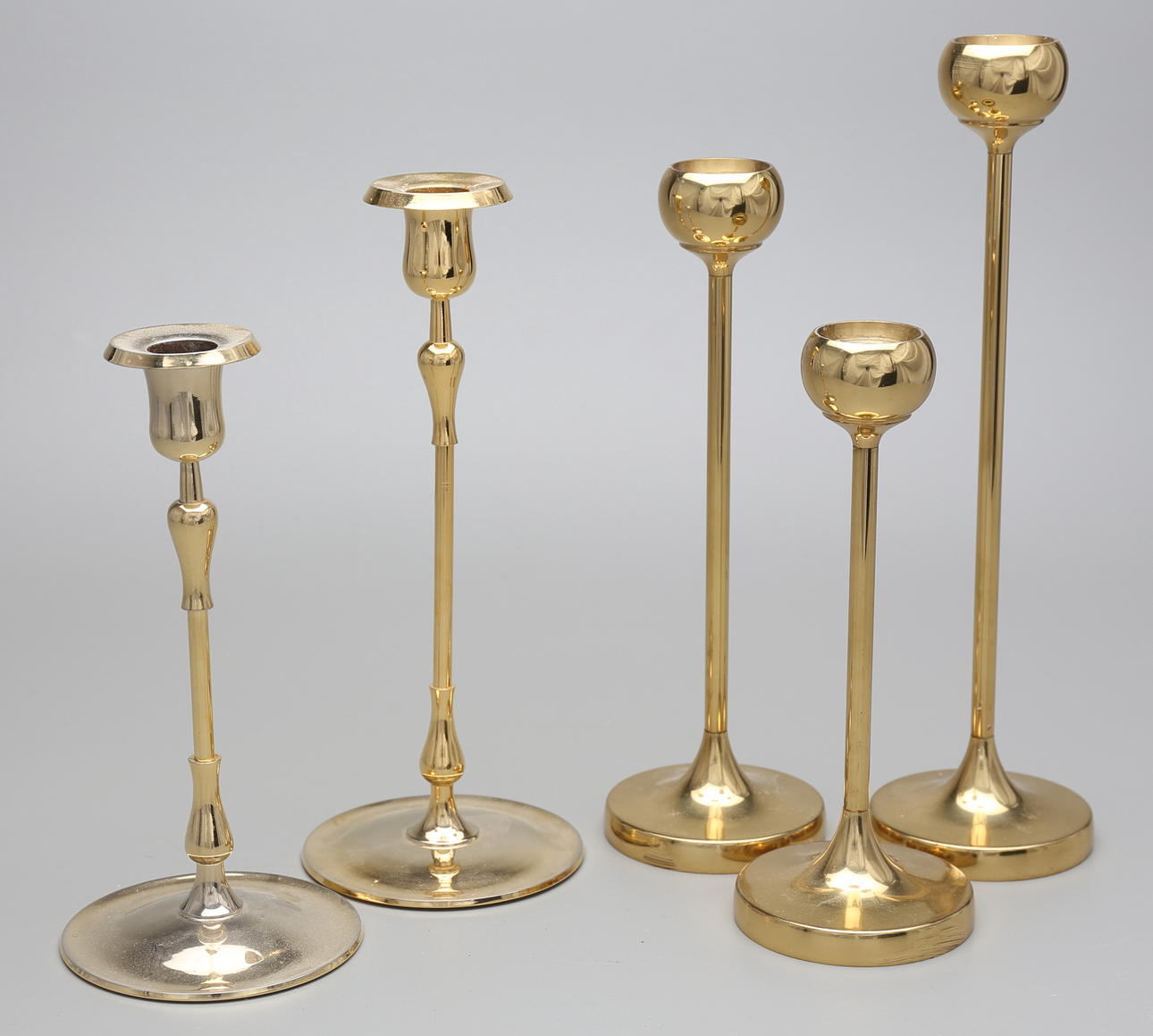 LJUSSTAKAR, mässing, (5), 1900-talets andra hälft.