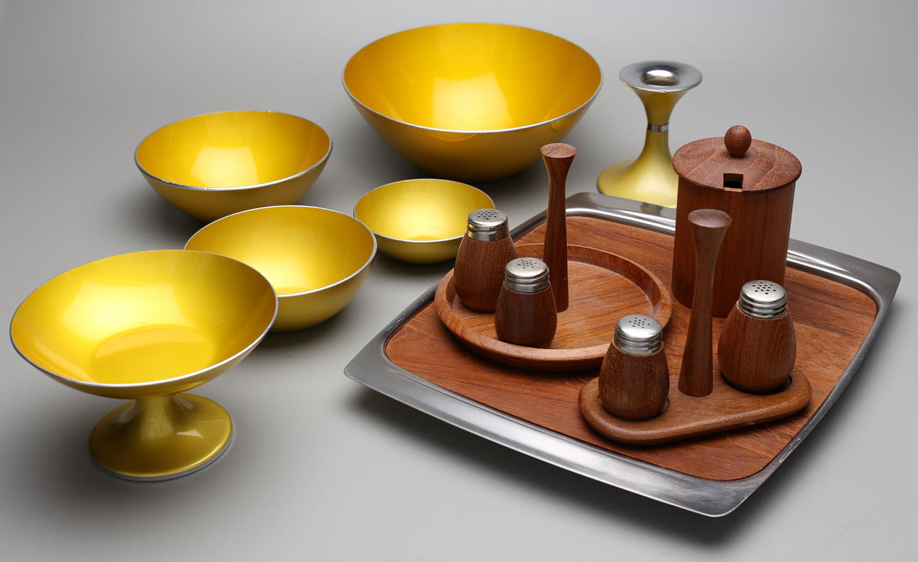 PARTI DIVERSE, teak, emalj, rostfritt stål, 1900-talets mitt.