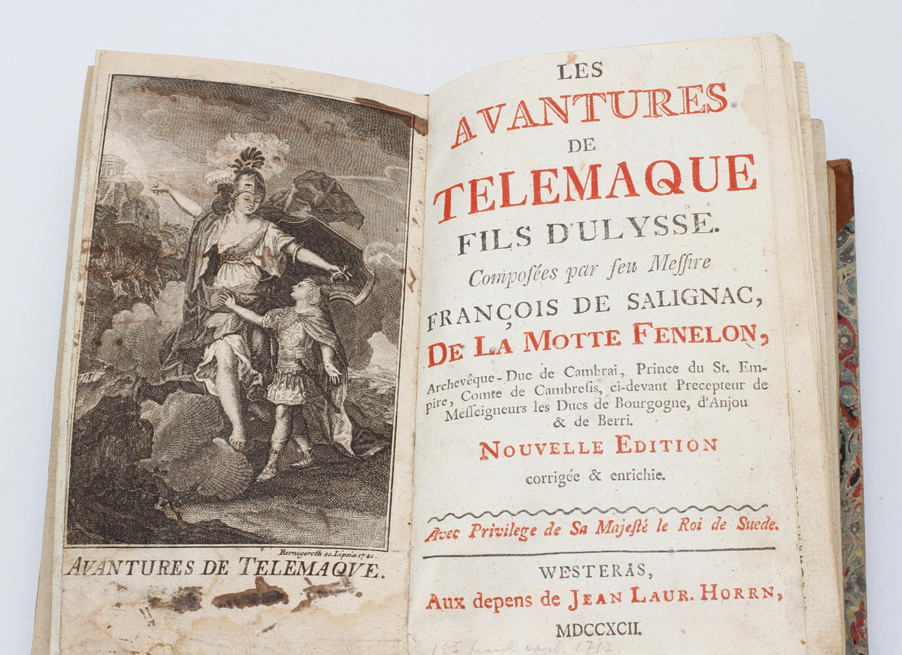 BOK, Les avantures de telemaque, Fracois Fenelon, 1792.