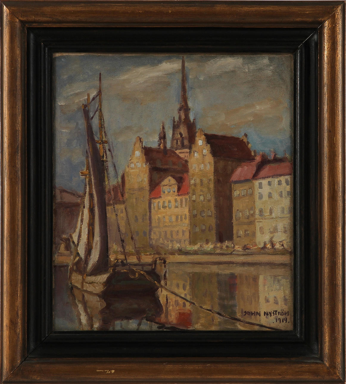 JOHN NYSTRÖM. Olja på duk. Signerad 1919.