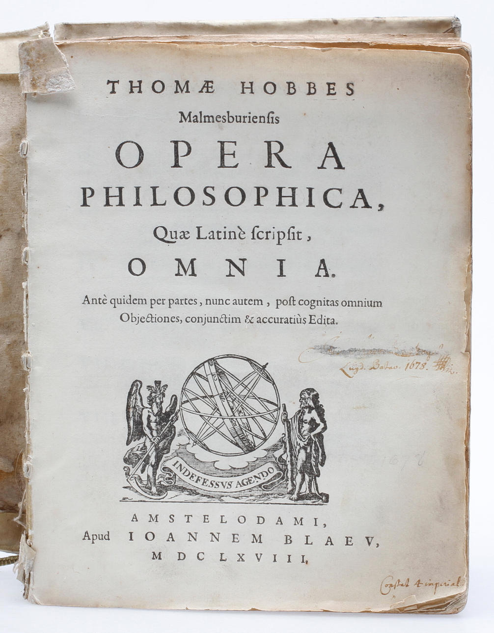 BOK, Opera philosophica omnia, Thomae Hobbes, 1668.
