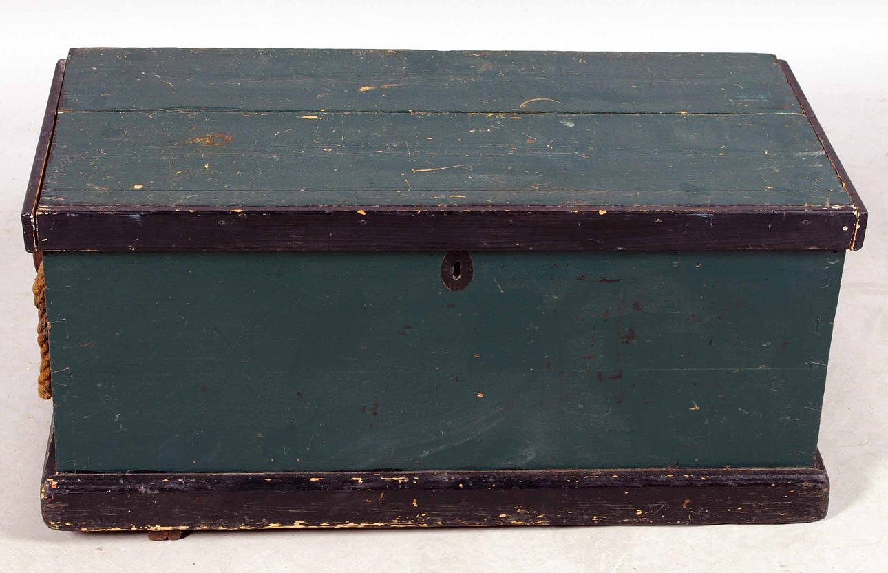 SJÖMANSKISTA, målat trä, sekelskiftet 1800/1900.