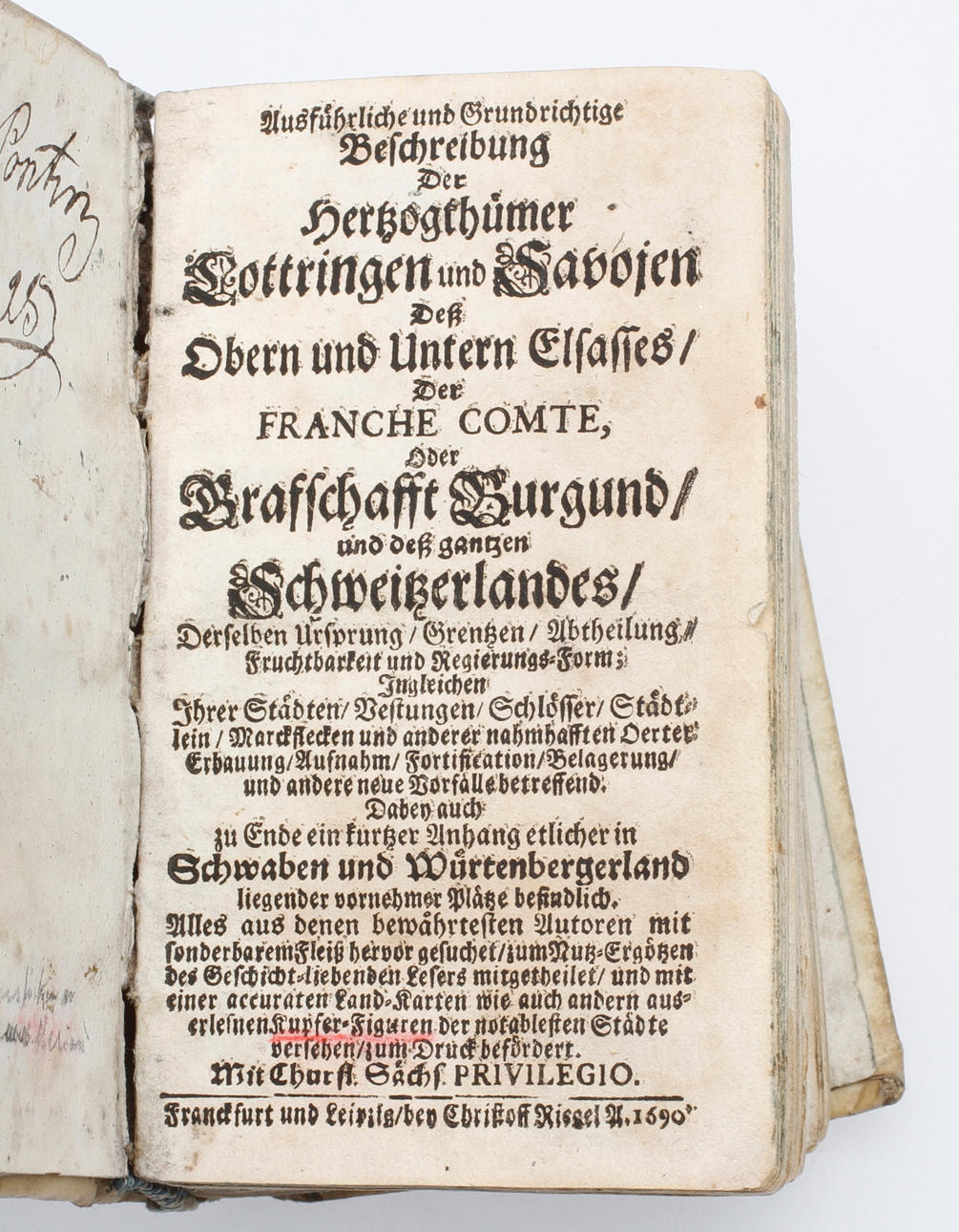 BOK, Tyskland, tryckt 1690 Frankfurt.