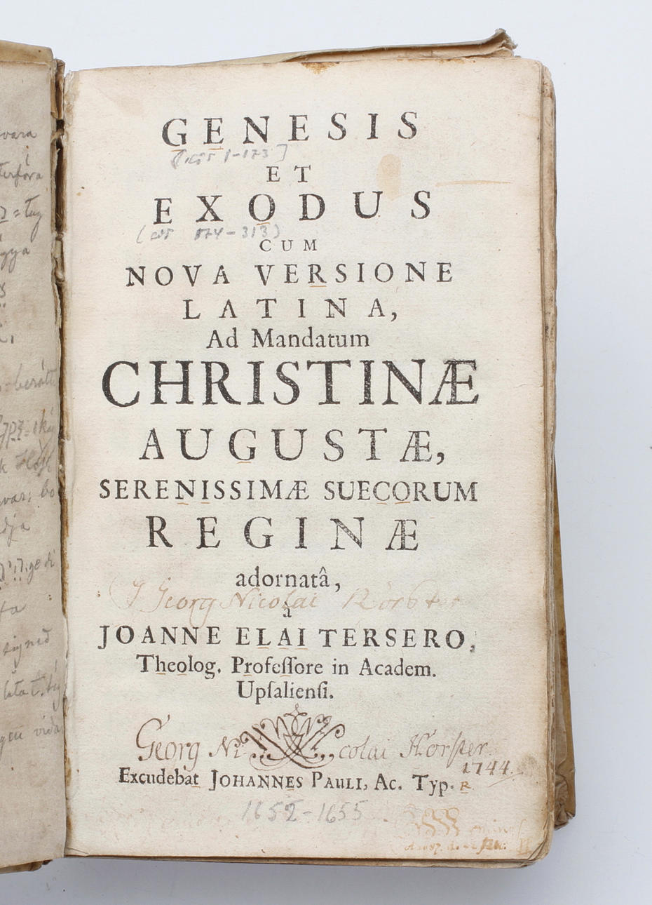 BOK, Genesis et Exodus cum nova versione latina, Joanne Elai Tersero , 1600 tal.