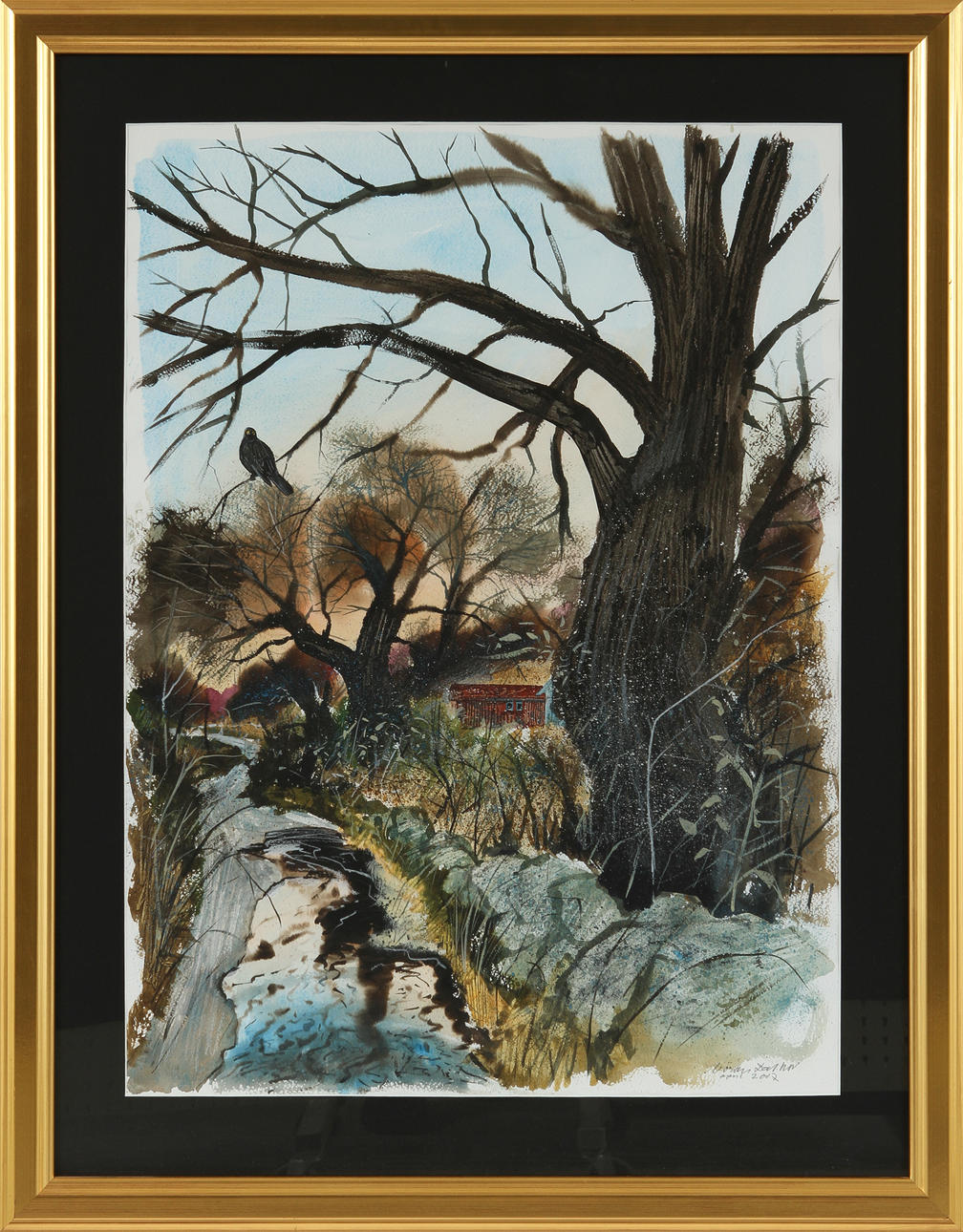 GÖRAN DAHLHOV. Blandteknik, signerad och daterad 2002.