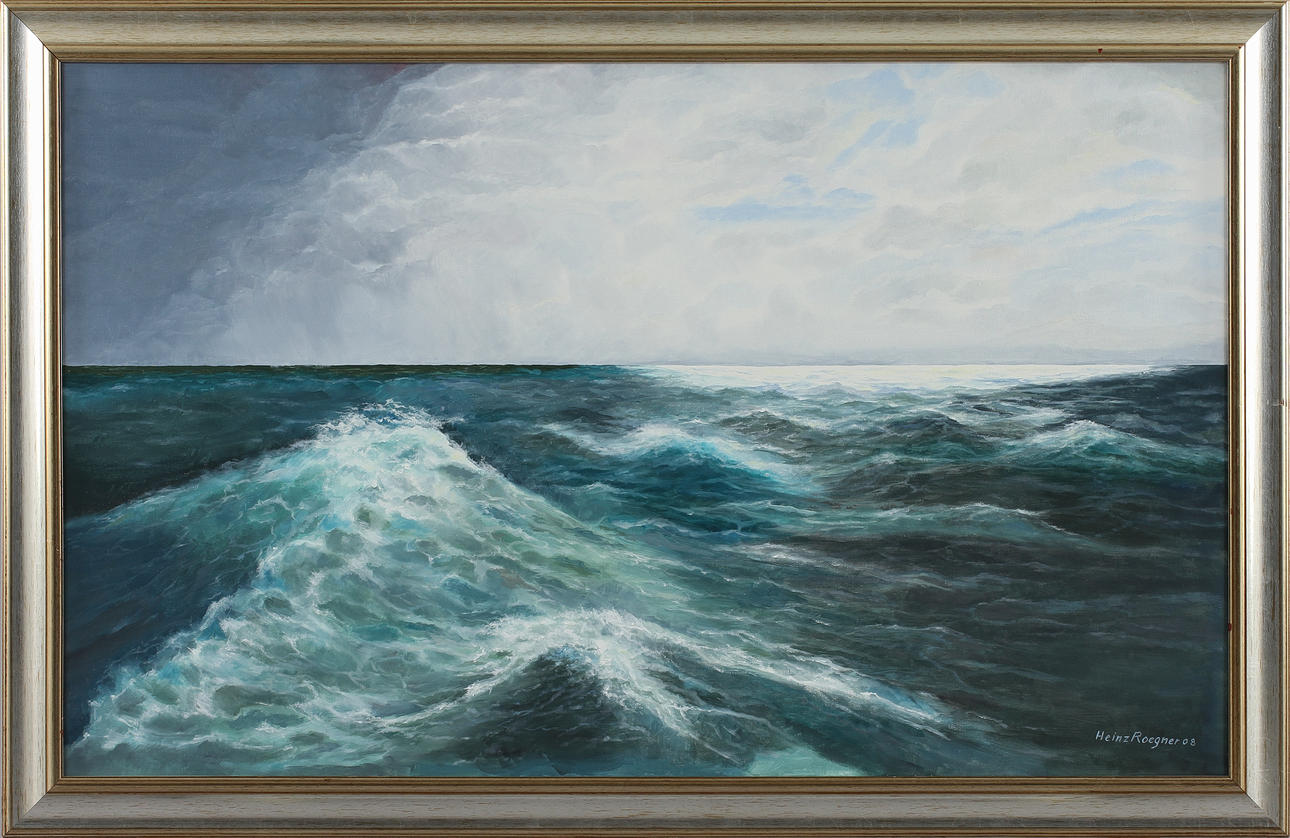 OKÄND KONSTNÖR. Olja på duk, bär signatur.