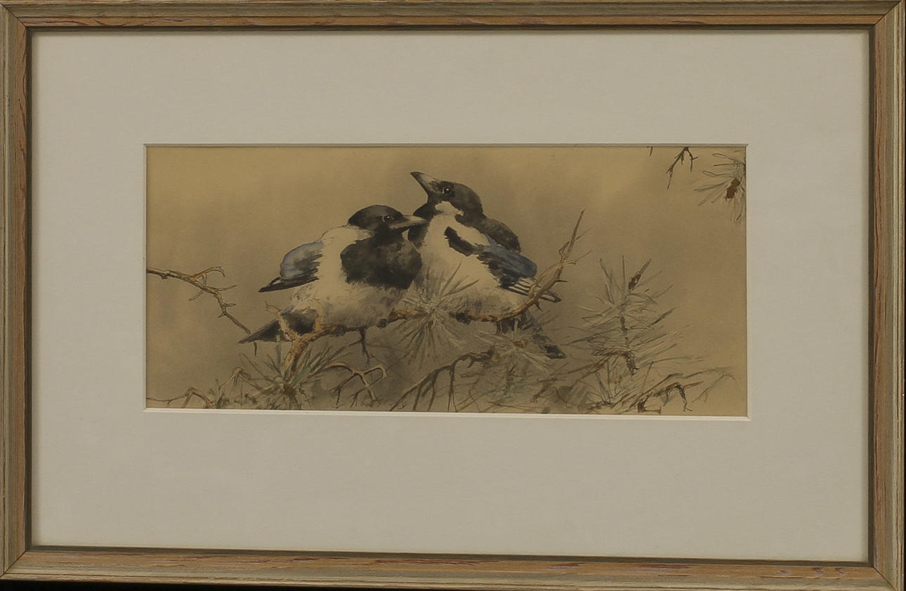 ARNE LIDQVIST. Sktor, akvarel, sign.