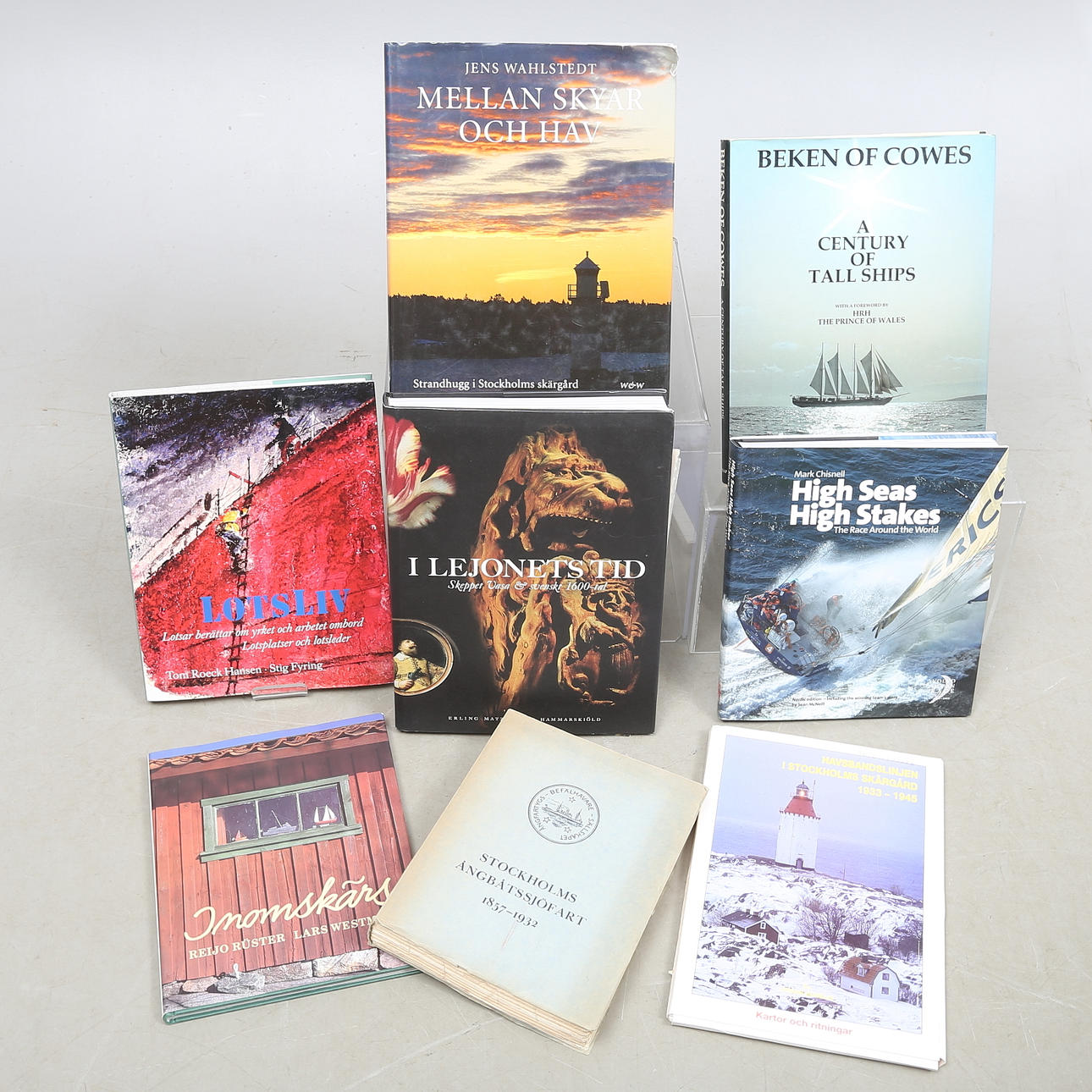 BØGER og KORT, 8 dele, "Maritime" tema, 1900-/2000-tallet.