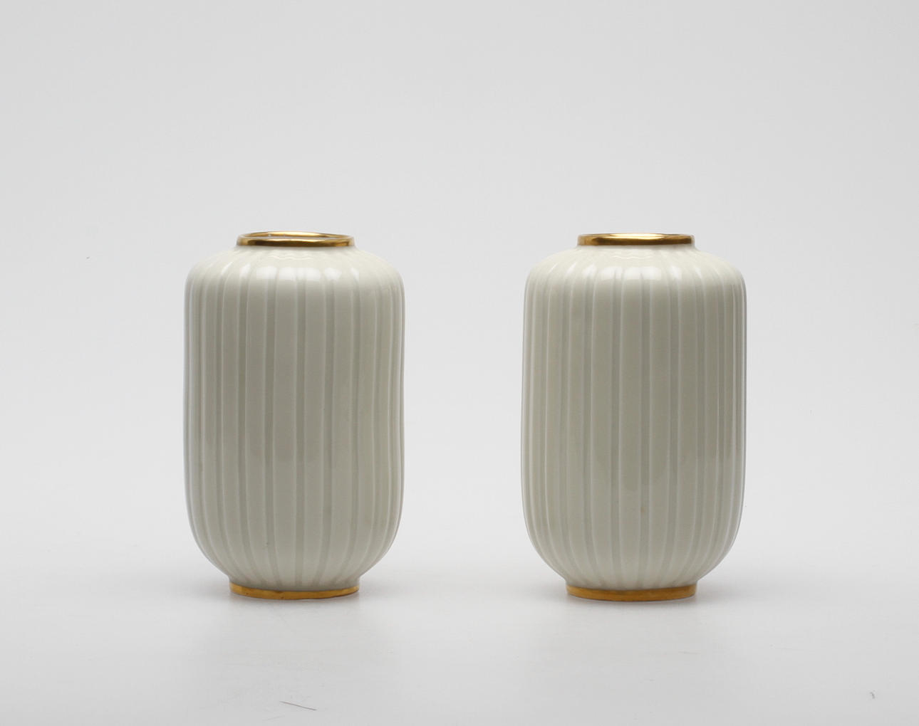 VASER, ett par, porslin, "Pompeji", Karlskrona.