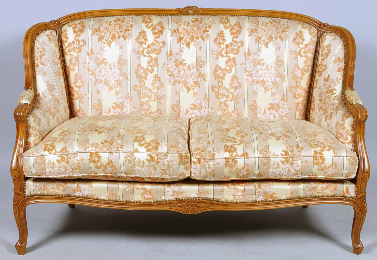 SOFFA, mahogny, rokokostil.