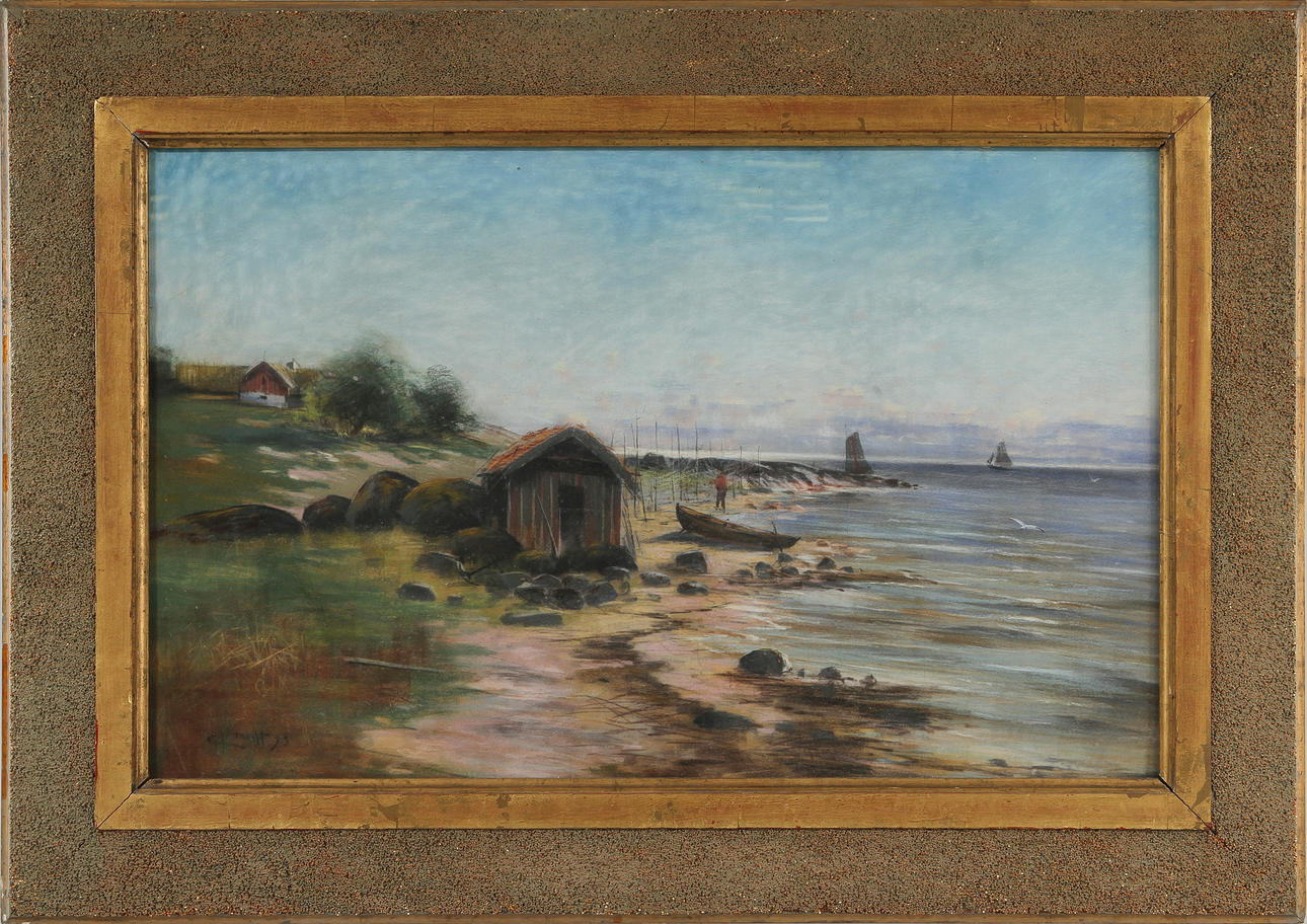 CARL BRANDT. pastell på paper, sign.