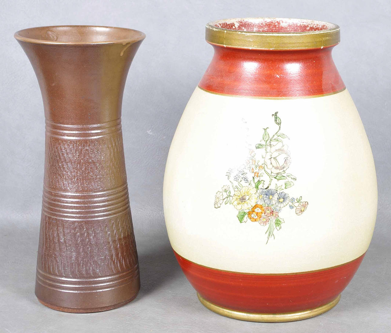 KERAMISKE VASER, 2 stk., bl.a. Keramos Danmark.