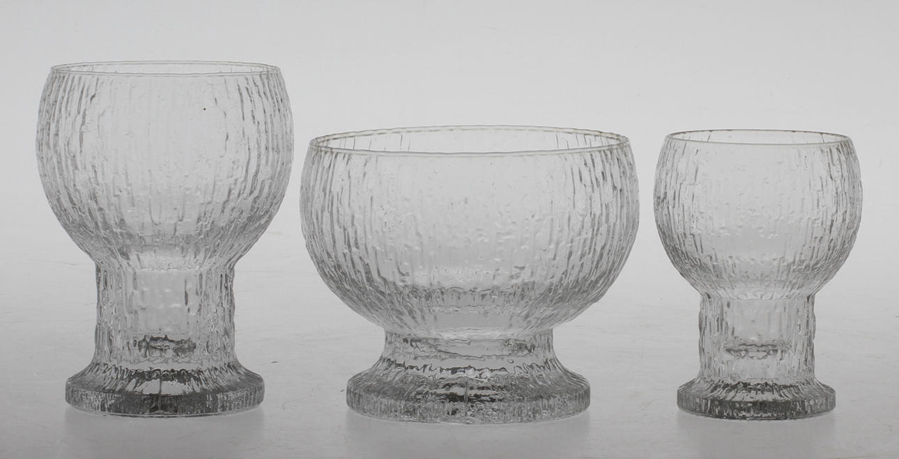 GLASSERVIS, 17 delar, "Kekkerit " Timo Sarpaneva.