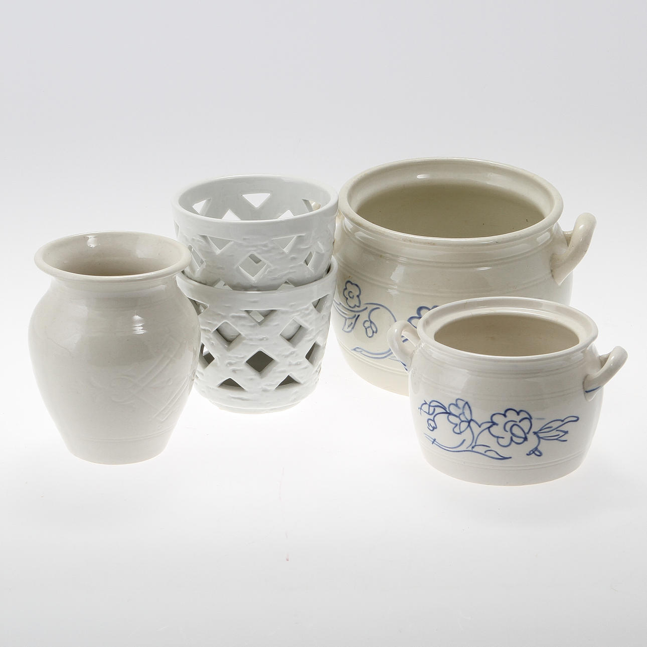 PORSLINSFÖREMÅL, 5 delar,Rörstrand.