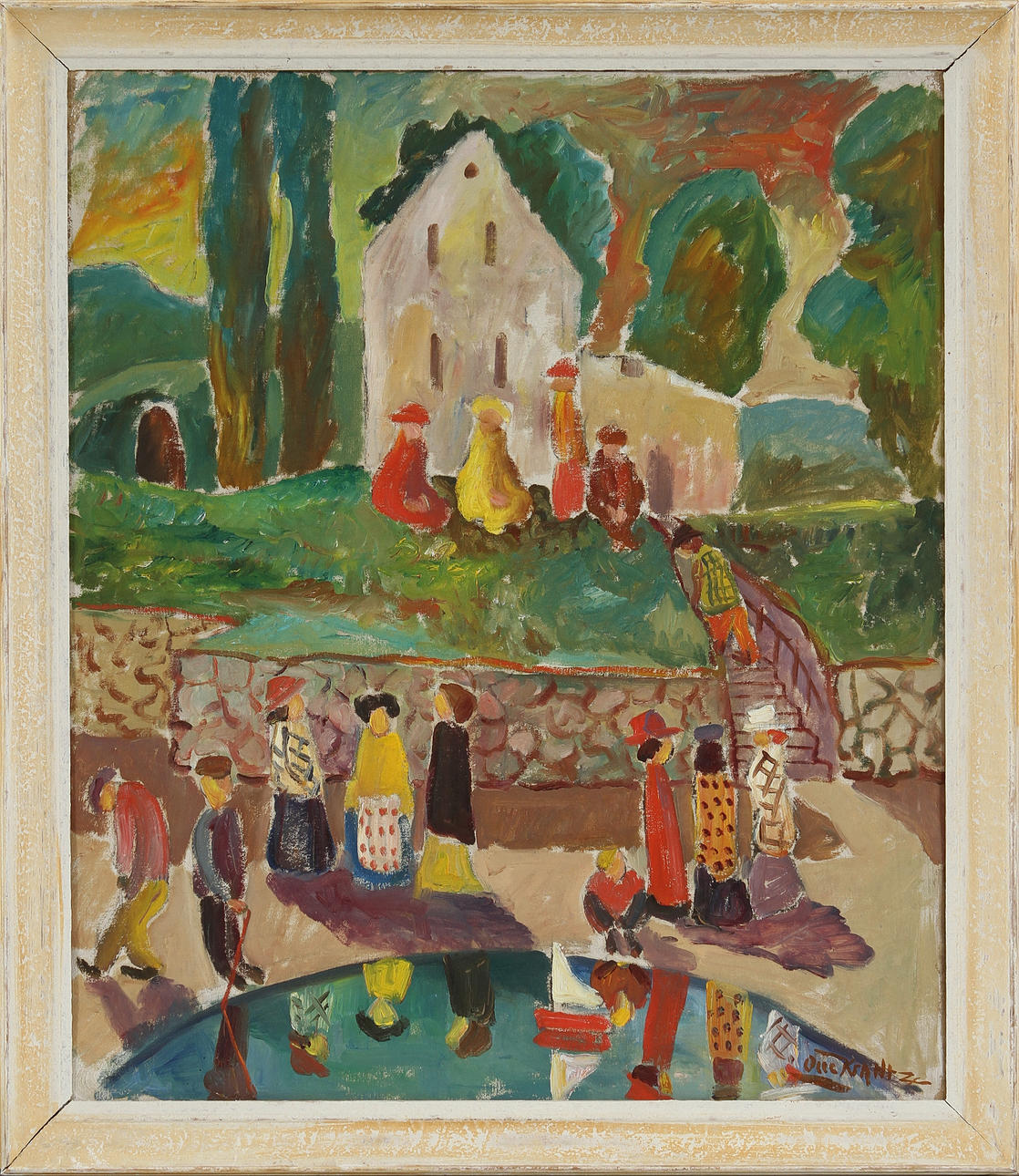 OLLE KRANTZ. olja på pappannå, sign.