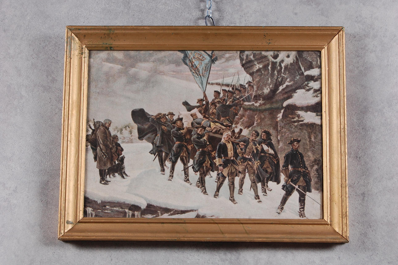 GUSTAF CEDERSTRÖM. EFTER. tryck " Karl Xll:s likfärd, 1900-talets början.