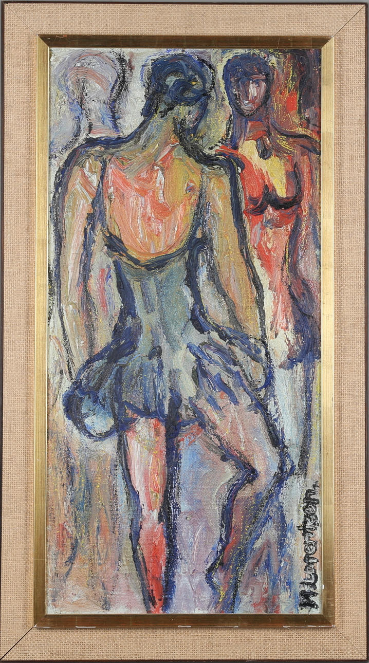 MONICA LORENZON. oil on Board, signed.