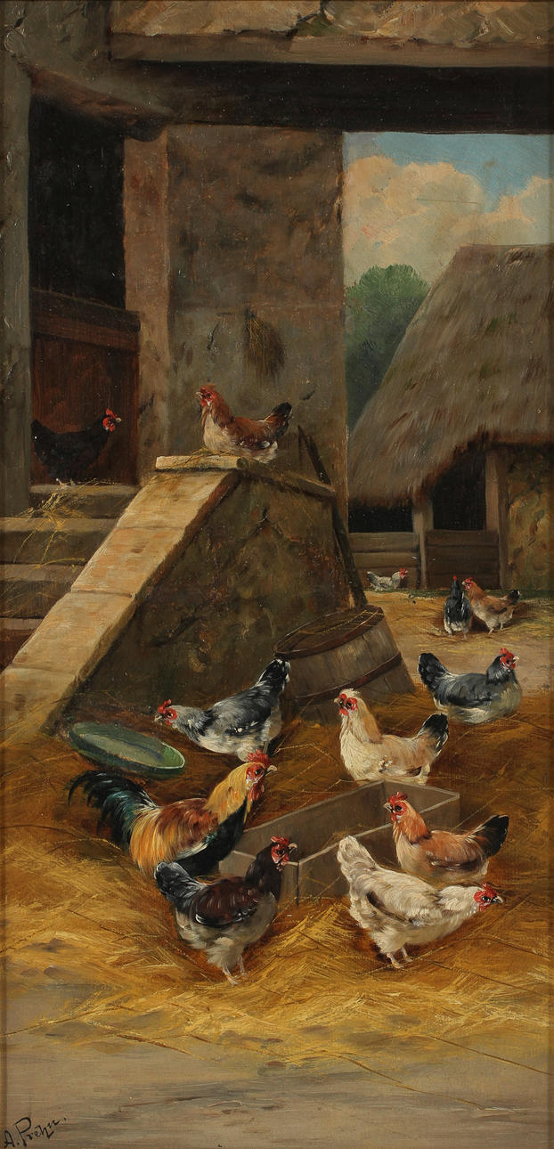 ALFRED PREHN. Olja på duk, signerad.