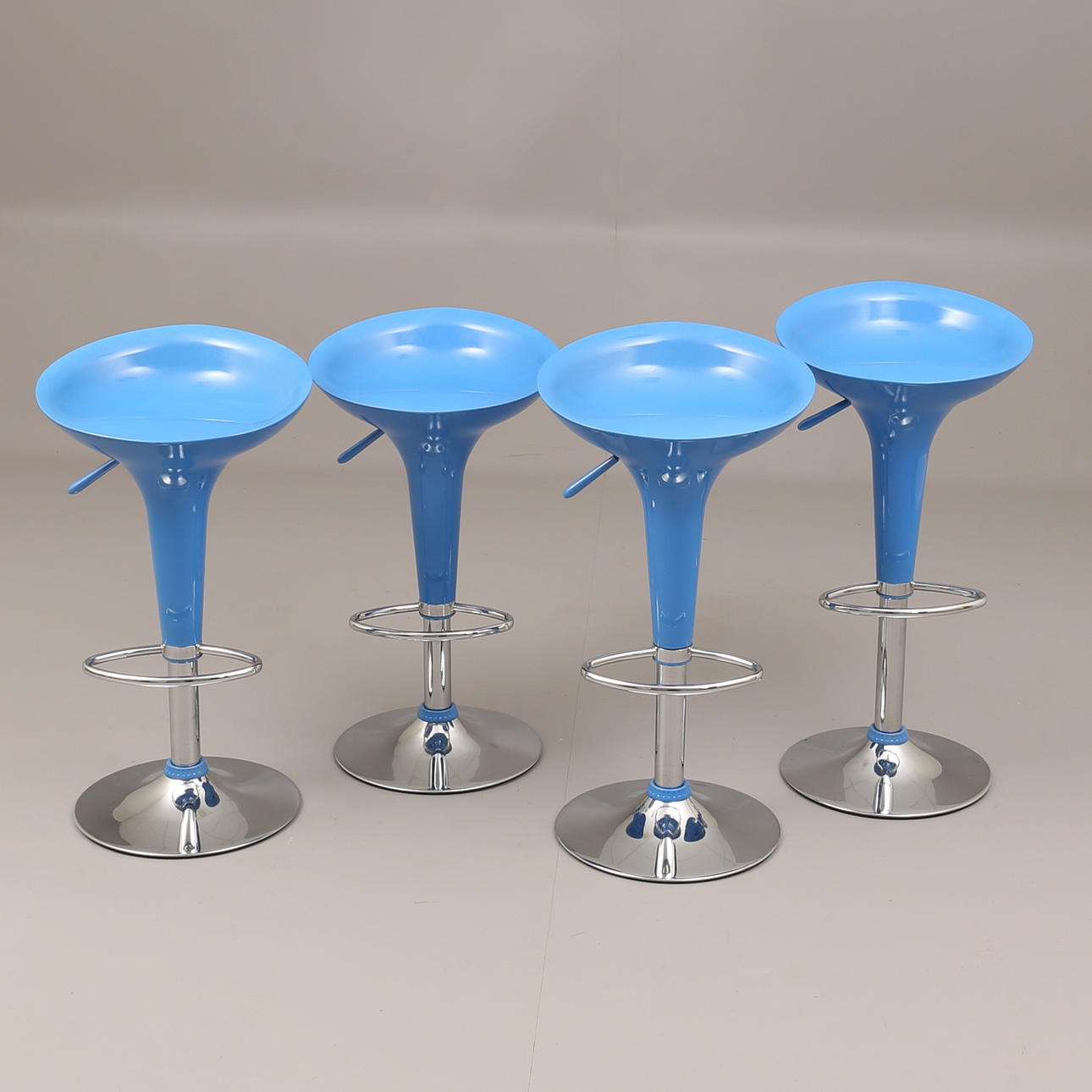 BARSTOOLS, 4 pieces, Adeco bombo type.