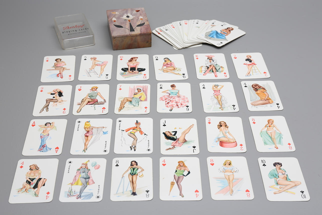 KORTLEK och ASK, pinup, 1900-talets mitt.