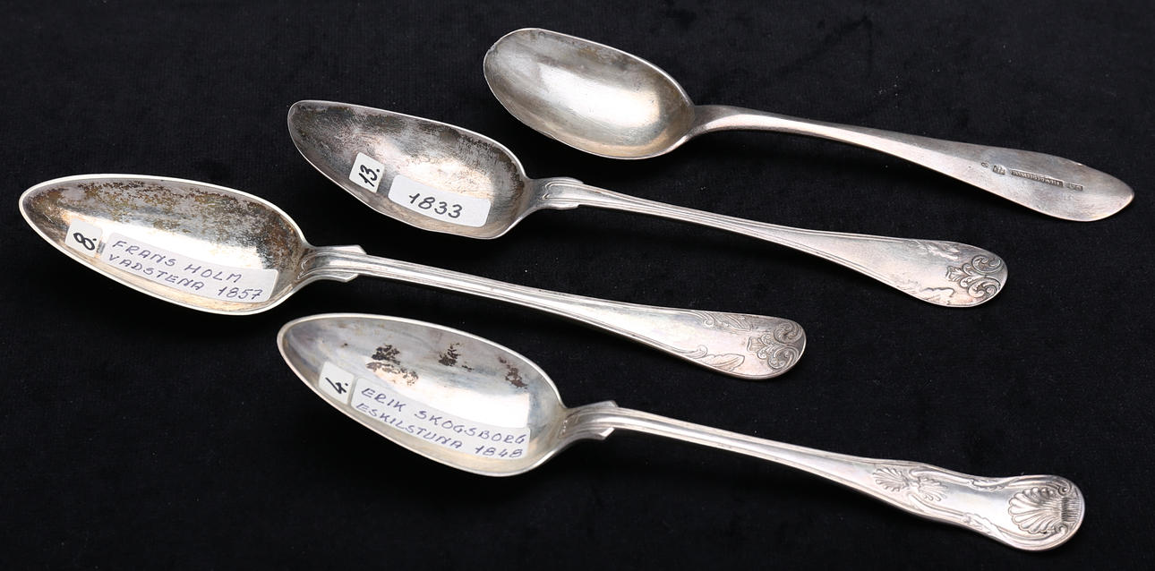 SKEDAR, 4 st, silver, 1800-tal.