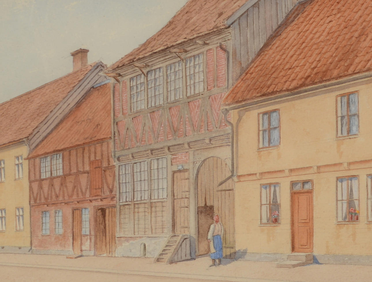 KNUT BECKEMAN. Akvarell.