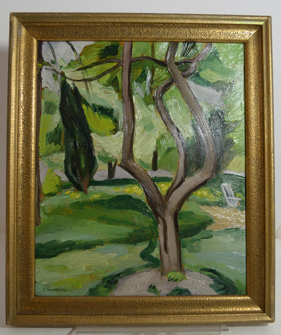 CARL SVANBERG. Oil on Board. sign.