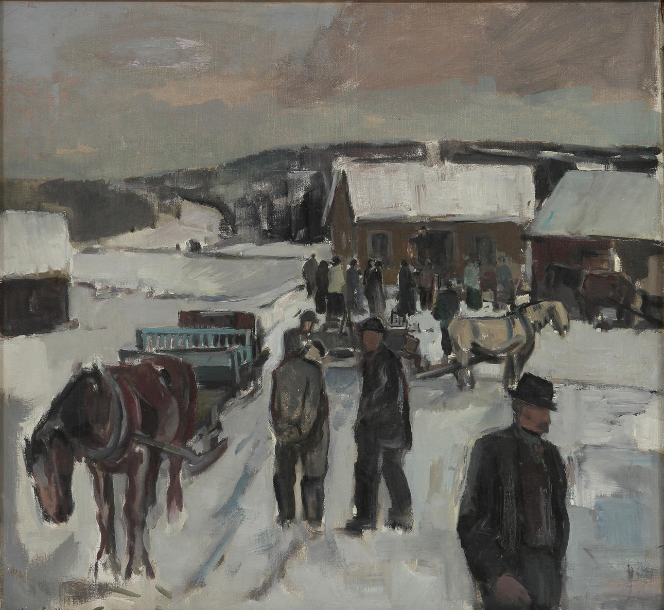 HUGO CARLBERG. olja på duk, sign.