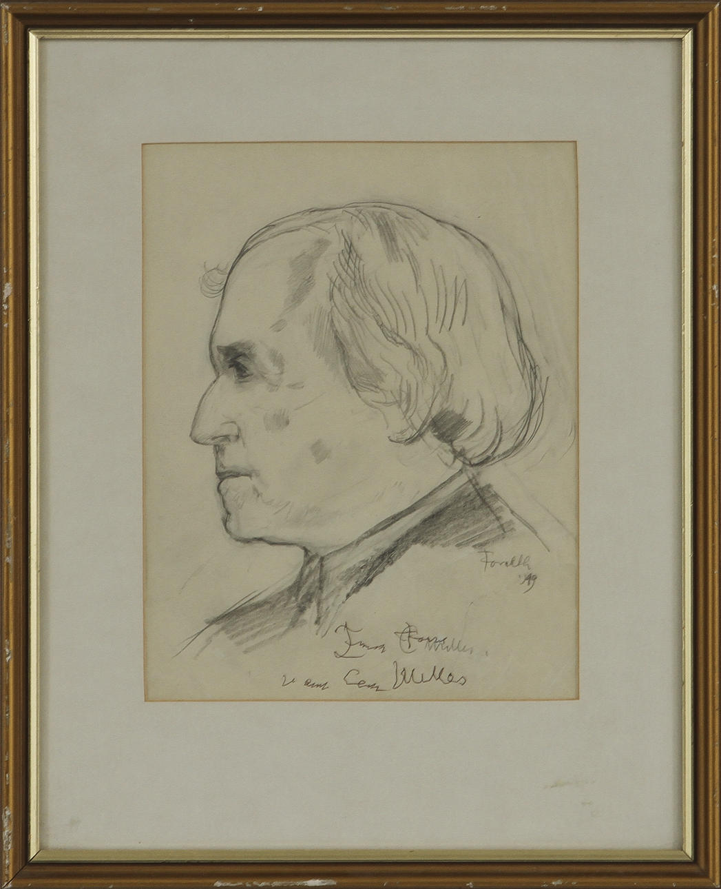 EINAR FORSETH. Teckning. Signerad och daterad -49.