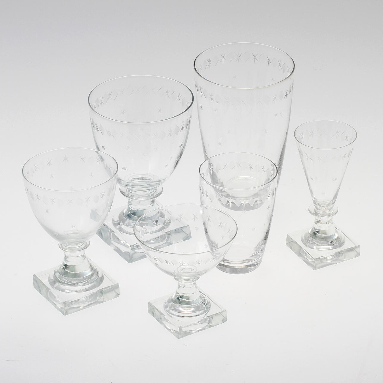 SERVIS, glas, 71 delar, "Thor", Skruf.