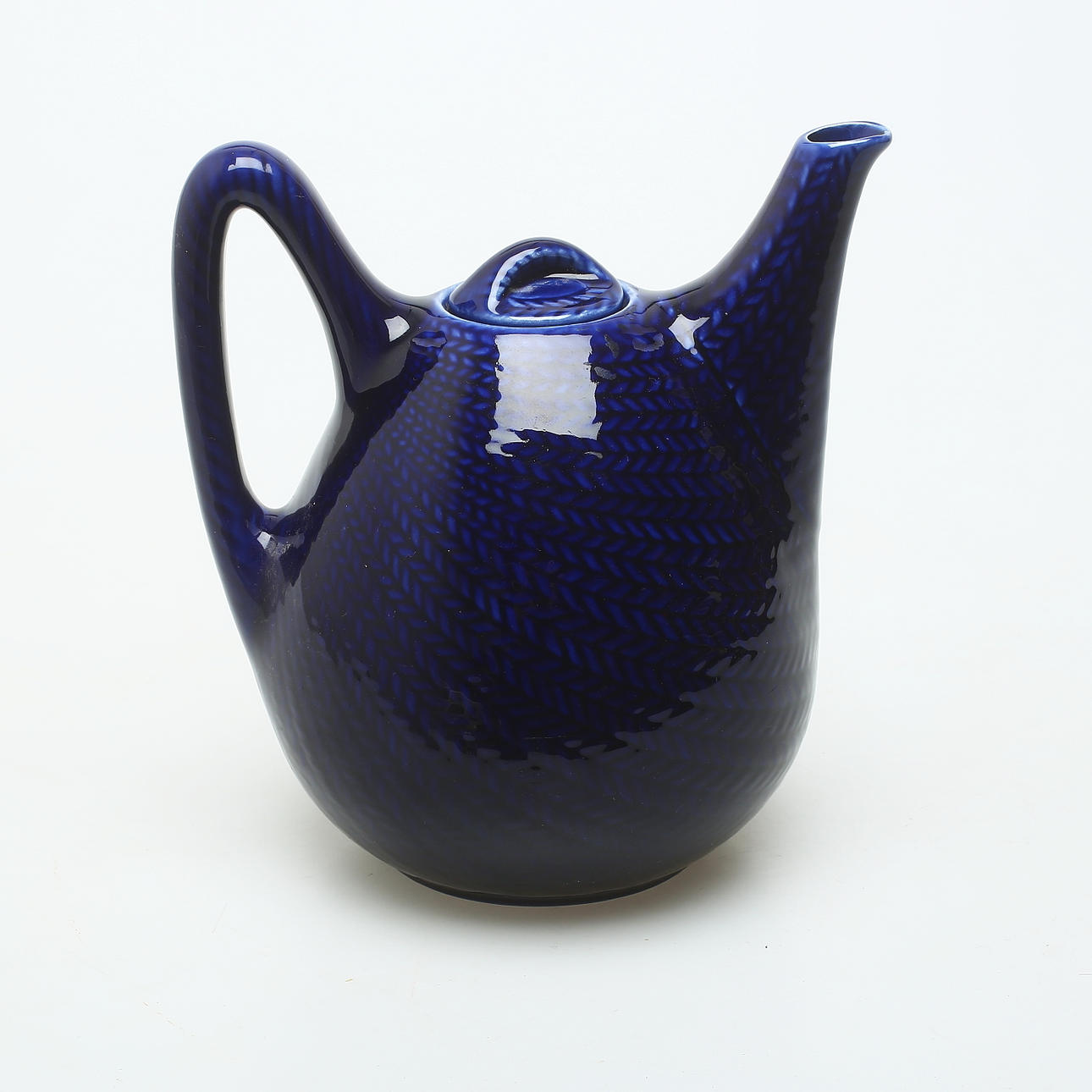 TEAPOT, flintware, "Blue Fire", Herta Bengtsson, Rörstrand.