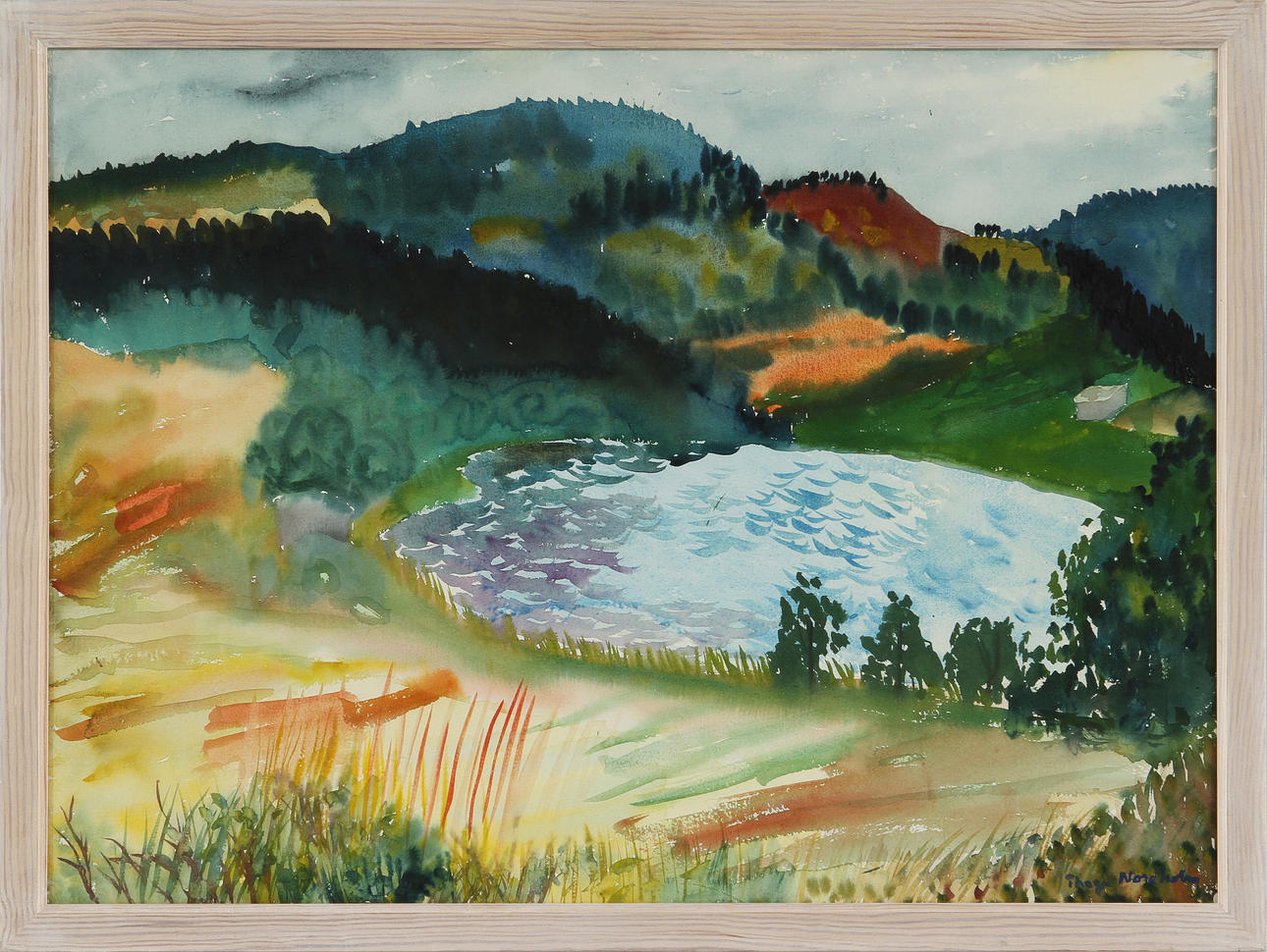 THAGE NORDHOLM. Akvarell. Signerad.