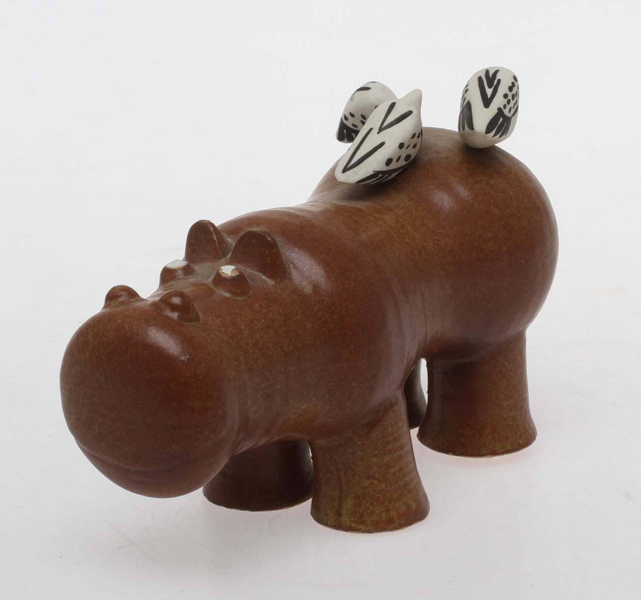 FIGURIN, "Flodhäst", stengods, Lisa Larson för Gustavsberg.