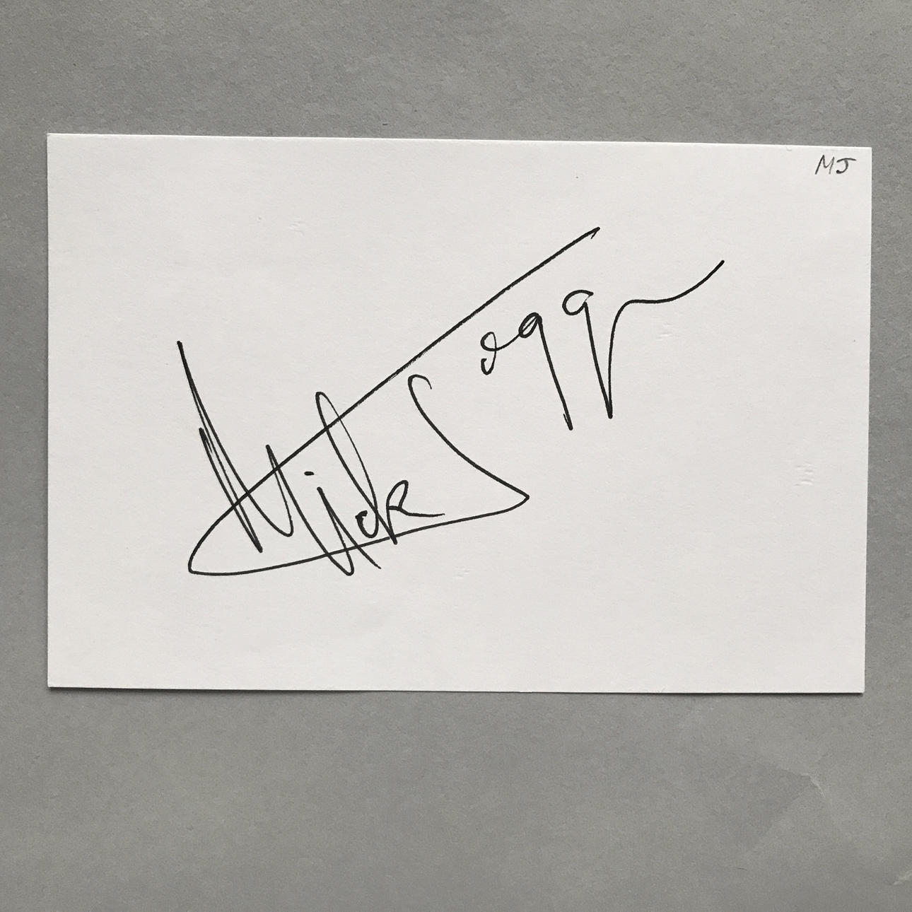 AUTOGRAPH. MICK JAGGER, ROLLING STONES ICON, b. 1943.