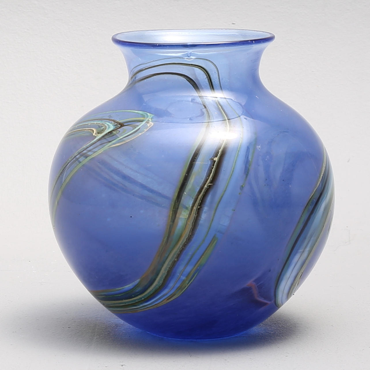 PETER STRÖMGREN. VAS, glas, signerad, Snapphane glasbruk -90.