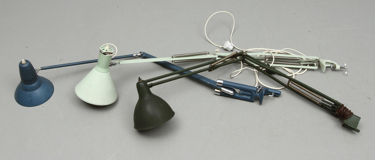 PARTI LAMPOR, 3 delar, bla Asea, 1900-tal.