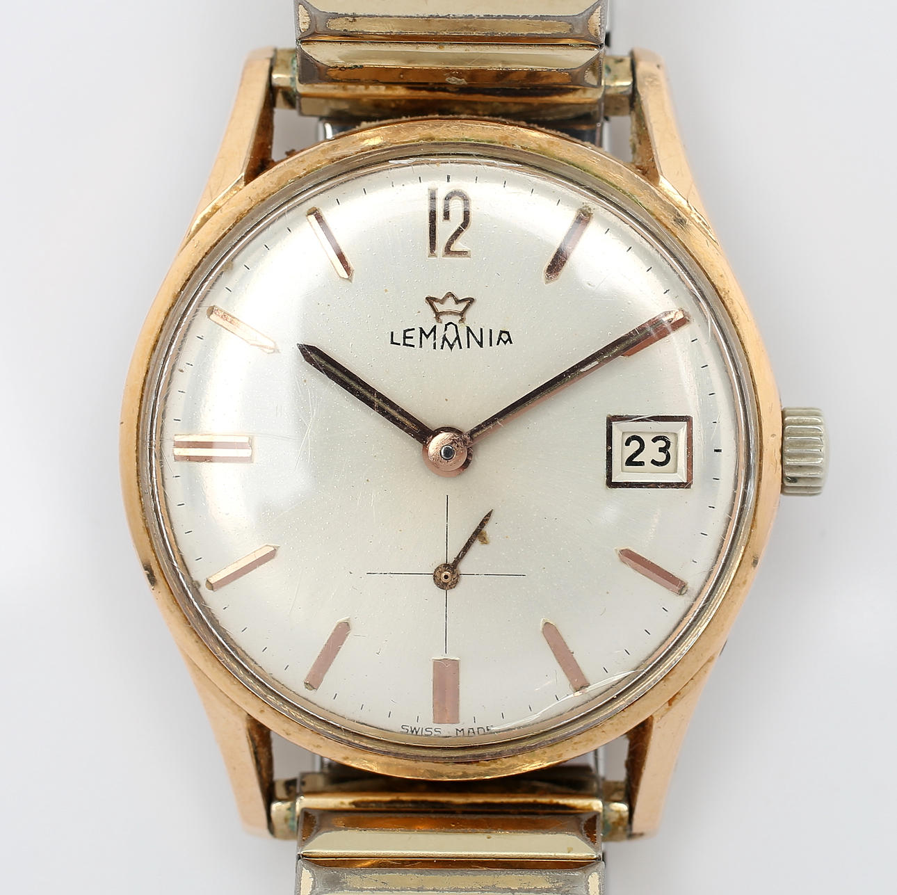 ARMBANDSUR, Lemania, mid 20th century.