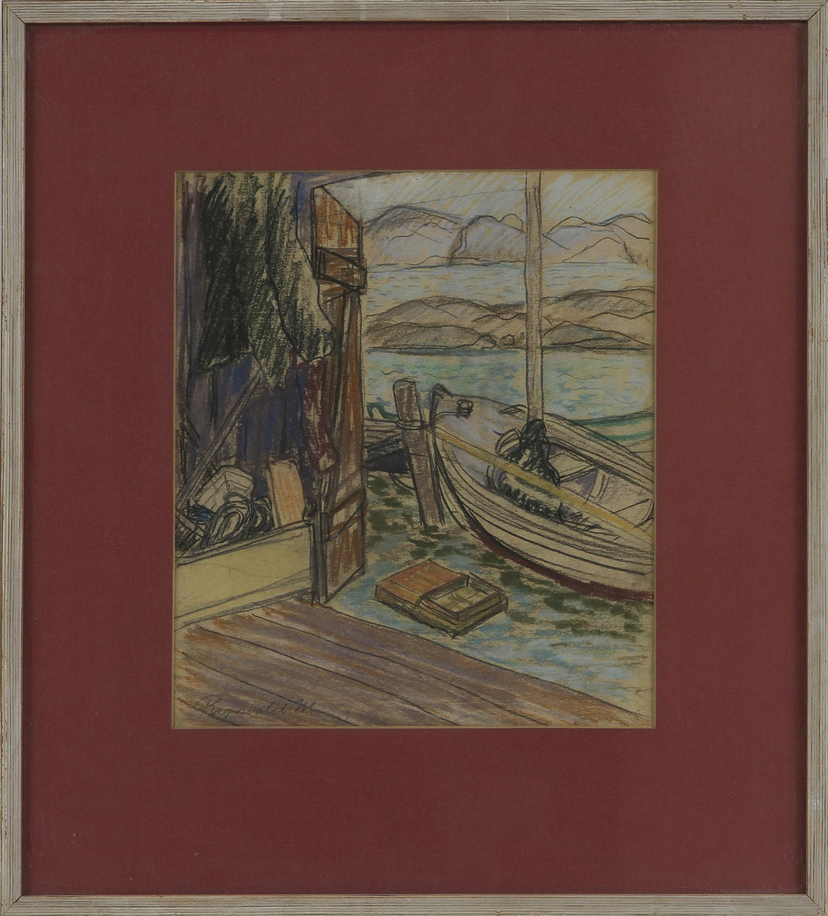 RAGNVALD MAGNUSSON. Pastell. Signerad.