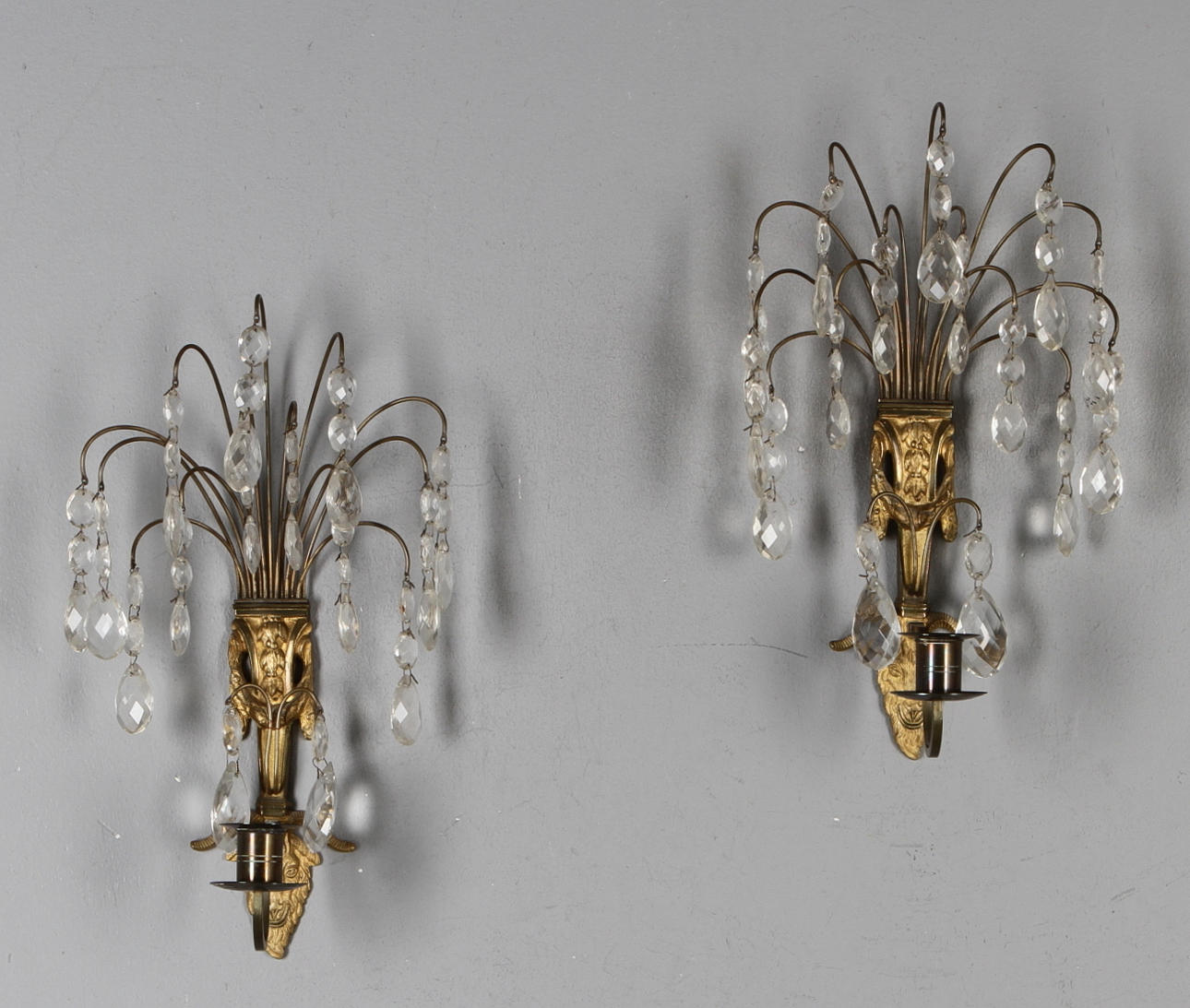 VÄGGAPPLIQUER, gustaviansk stil, 1900-tal.