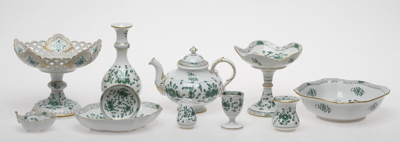 SERVISDELAR, 11 delar, porslin, Meissen.