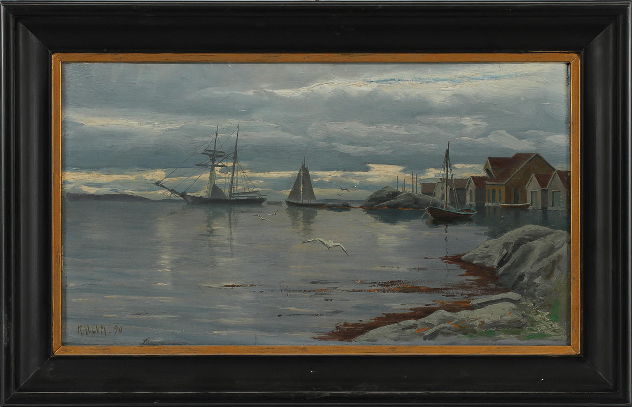 HAAKON KAULUM JENSEN. Olja på duk, signerad - 90.