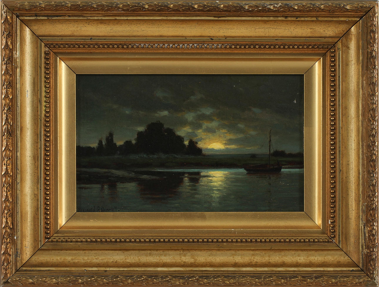 REGINALD ASPINWALL. Olja på pannå, signerad.